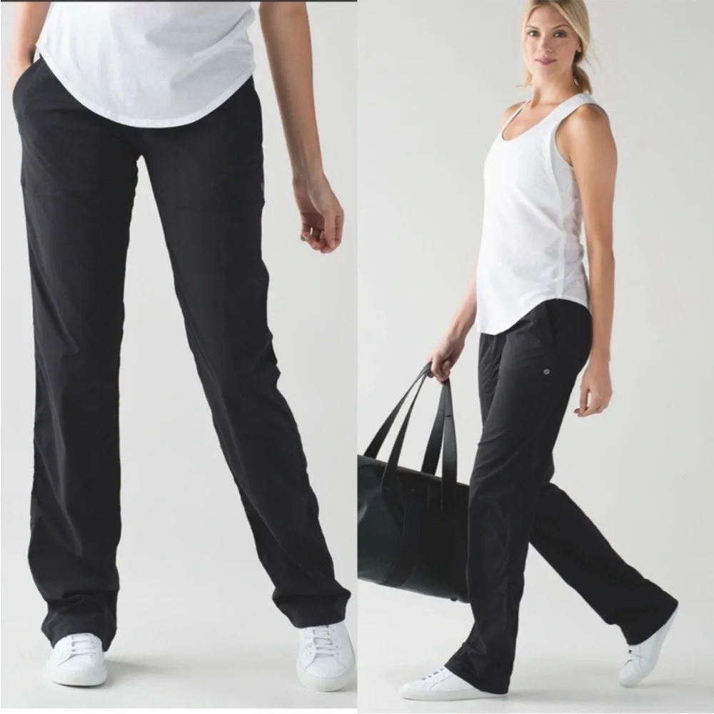 lululemon athletica Black Straight-Leg Active Pants - Picture 1 of 16